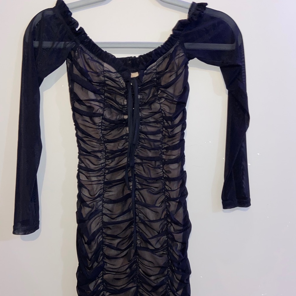 TigerMist Mini Ruched Bodycon Dress